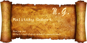 Malitsky Gobert névjegykártya